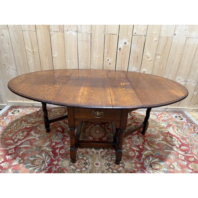 Antique Dining Table in Oak, 1890s For Sale - Image 10 of 10