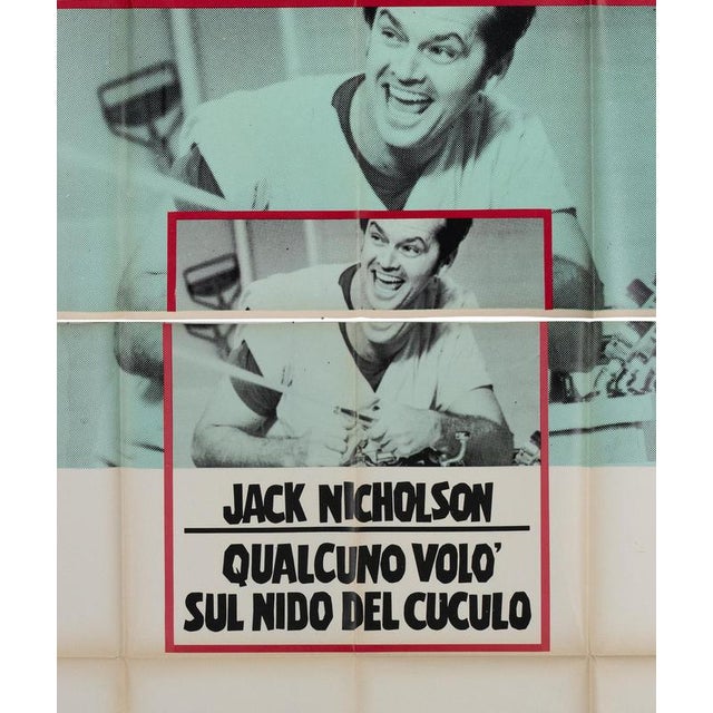 Vintage Italian One Flew Over the Cuckoos Nest Poster, 1975 For Sale - Image 4 of 7