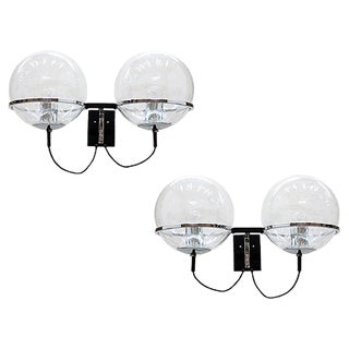 Globe Wall Sconces by Frank Ligtelijn for Raak, 1960s, Set of 2 For Sale