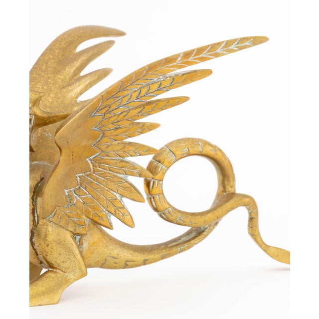 Pair of Vintage Dragon Form Bronze Candlestick Holders For Sale In New York - Image 6 of 10
