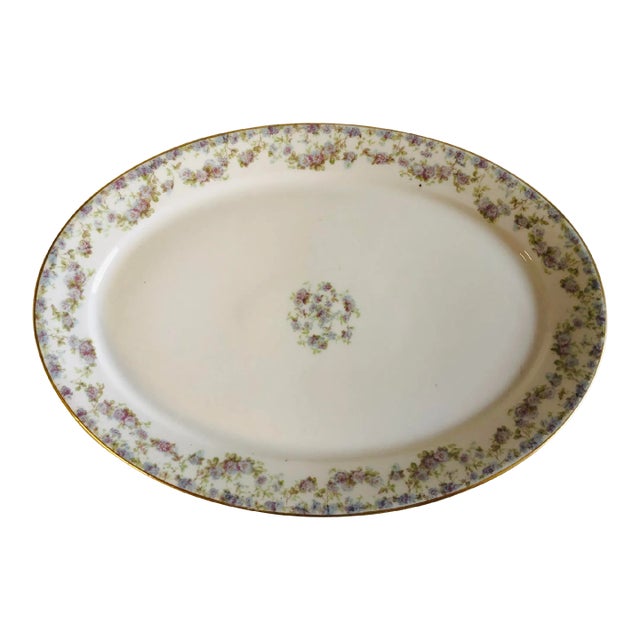 Vintage Haviland Limoges France Floral Serving Platter For Sale