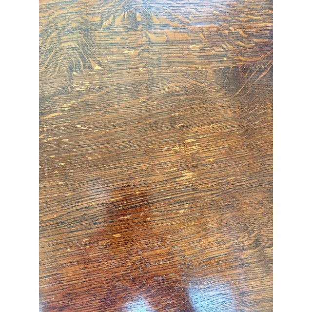 Wood 20th Century English Oak Tavern Cricket Table For Sale - Image 7 of 12
