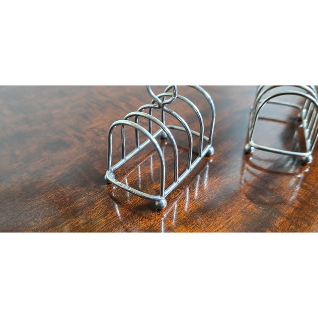 Silver Toast Racks Chester, 1904, Set of 2 For Sale - Image 6 of 8
