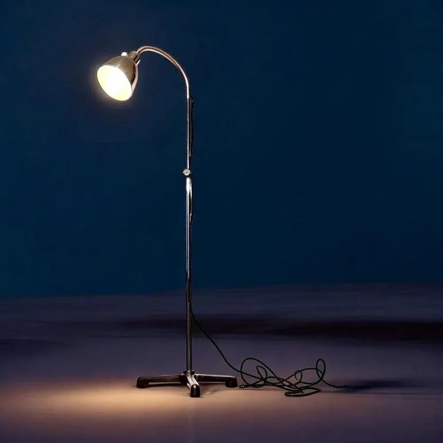 German Modern Bauhaus Floor Lamp by Christian Dell for Bünte & Remmler, 1930s For Sale - Image 16 of 18