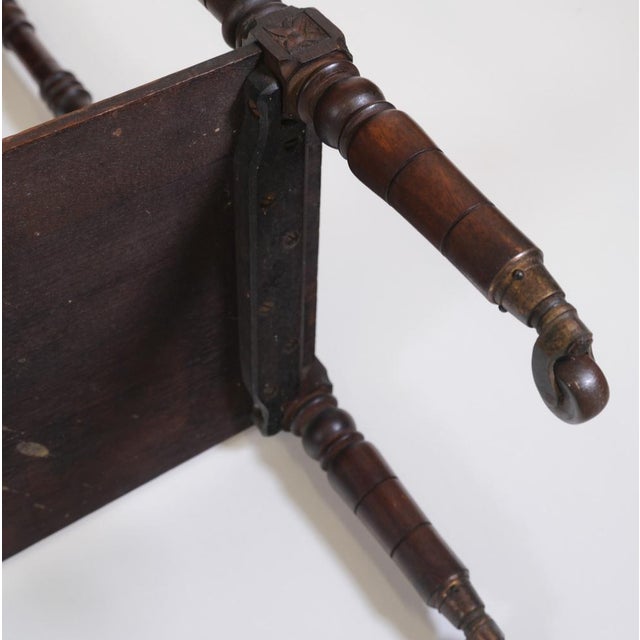 Sandringham Workshop Walnut and Fruitwood Rectangular Side Table with Queen Alexandra Coronet Stamp, 1920s For Sale - Image 12 of 14