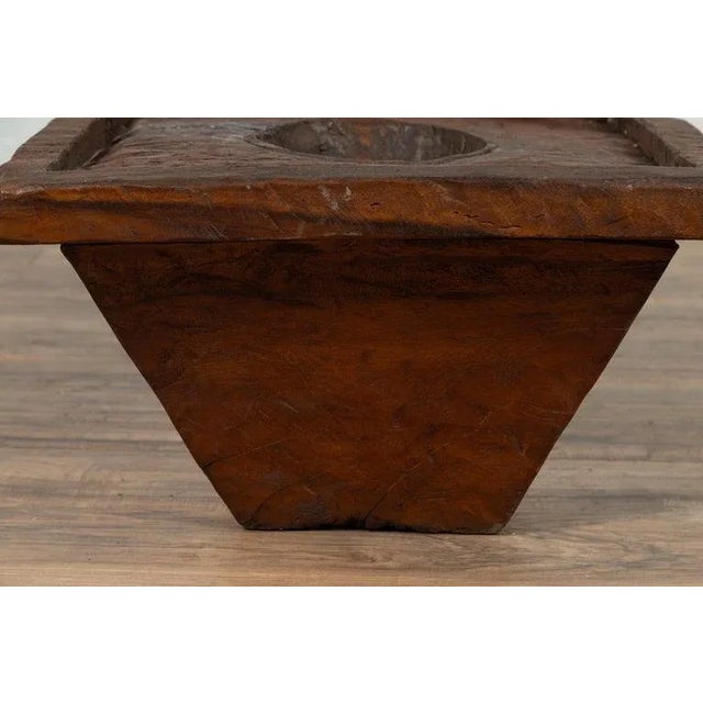 Brown Rustic Wooden Planter For Sale - Image 8 of 11
