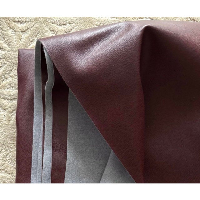 Late 20th Century Knoll Textiles Merlot Pebble Faux Leather Upholstery Vinyl Fabric – 4 Yards For Sale - Image 5 of 6
