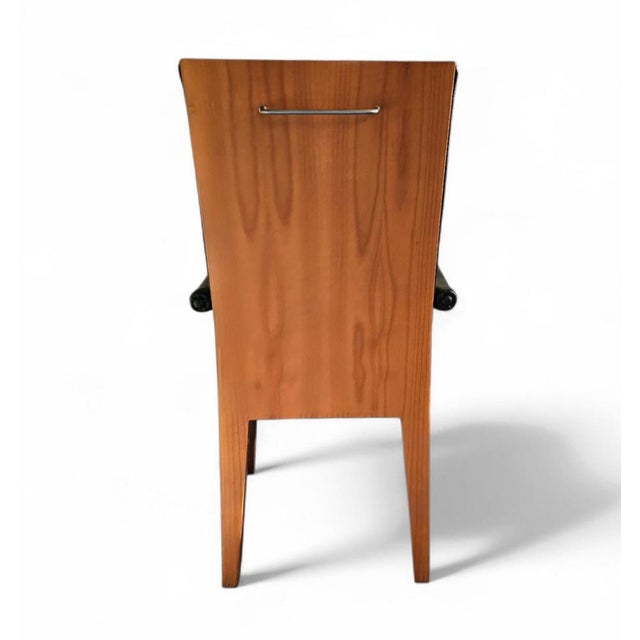 Paramount Chair in Black Leather by Philippe Starck for Driade, 1989 For Sale - Image 6 of 16