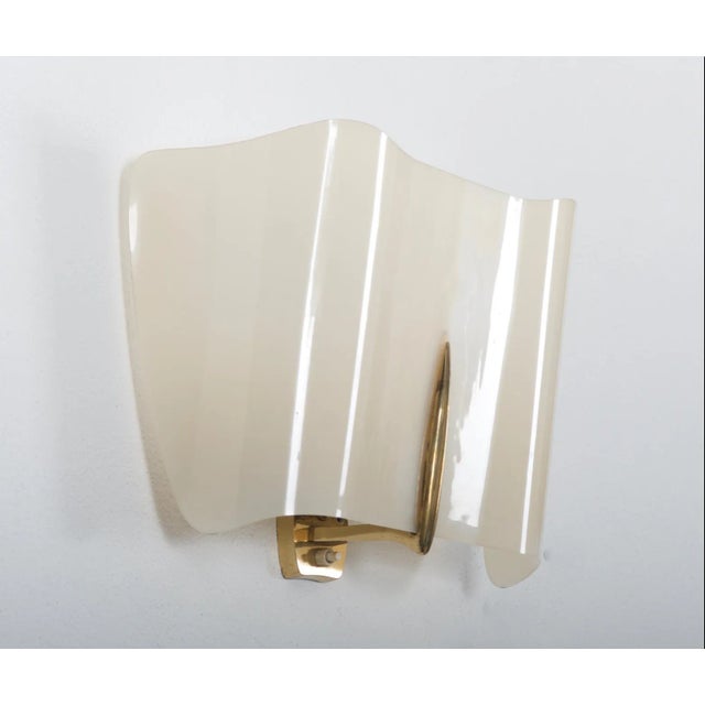 Mid-Century Alraune Brass and Acrylic Glass Sconce by J. T. Kalmar, 1950s For Sale - Image 4 of 12