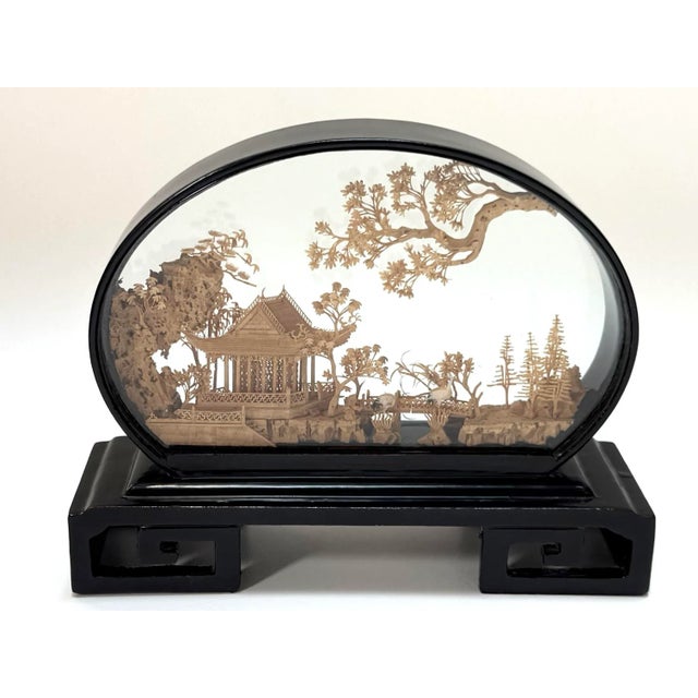 Mid 20th Century Vintage Chinese Cork Carving Pagoda Landscape Diorama / Art Sculpture For Sale - Image 4 of 12