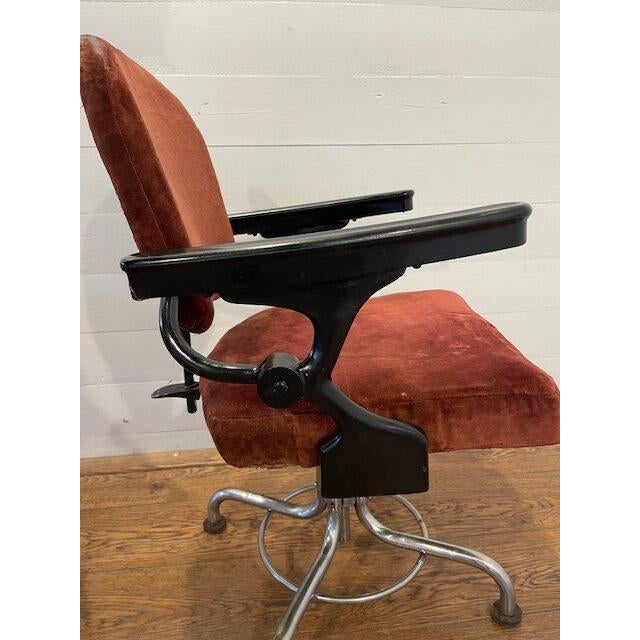 Mid-Century Red Barber Chairs, Set of 2 For Sale - Image 3 of 11