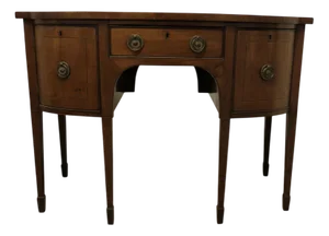 Early 19th Century Georgian Bow Front Walnut Dresser
