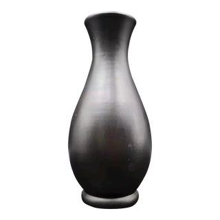 Vintage Royal Haeger Matte Black Vase For Sale