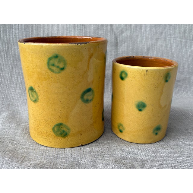 Rustic European Mid 20th Century Hand Thrown French Terra Cotta Nesting Planters a Pair For Sale - Image 3 of 16