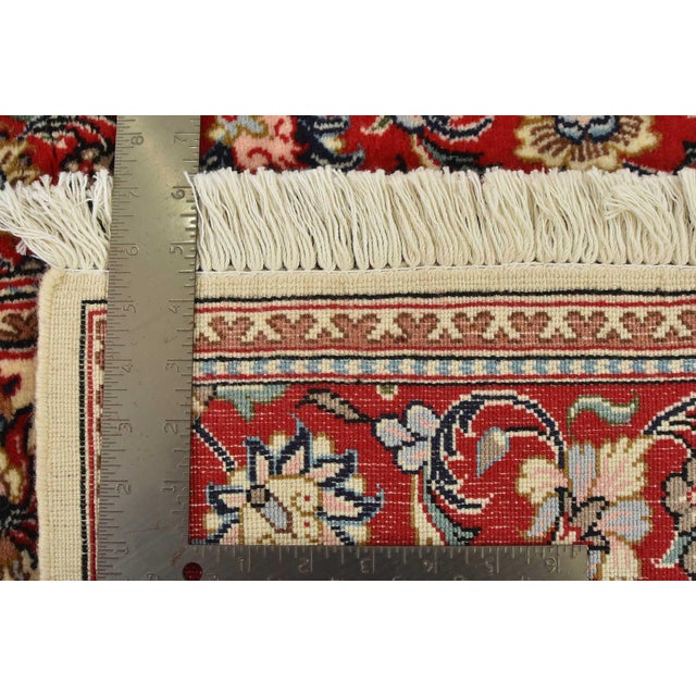 Fine Qom Rug 3’2” X 5’2” Ivory Wool/Silk Traditional Hand-Knotted Carpet For Sale - Image 12 of 12