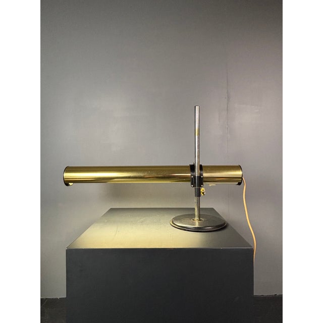Brass Tubular Desk Lamp by Göran Pehrson for Ateljé Lyktan, Sweden, 1978 For Sale - Image 14 of 18