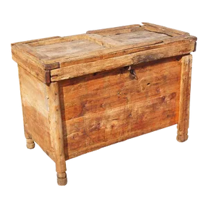 Rustic Moroccan Wooden Trunk Chest