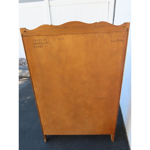 Ethan Allen Ethan Allen Solid Maple Shelving Display Cabinet Bookshelf 6910 For Sale - Image 4 of 14