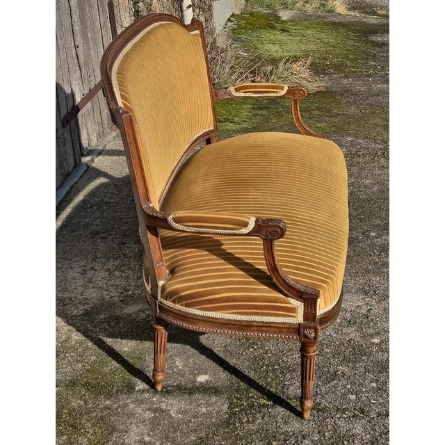 Antique Green Velvet Sofa, 1800s For Sale - Image 5 of 18