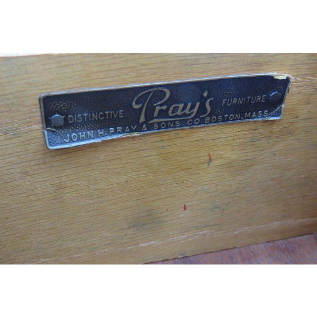 Wood Prays Furniture 1940s Ball and Claw Feet Serpentine Mahogany Secretary Desk 6254 For Sale - Image 7 of 18