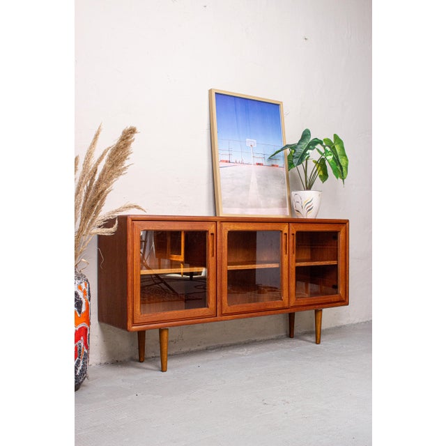 Vintage Danish Teak Display Cabinet, 1980s For Sale - Image 9 of 16