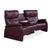 Trapez Leather Three-Seater Red Manual Function Himolla Sofa For Sale - Image 4 of 17