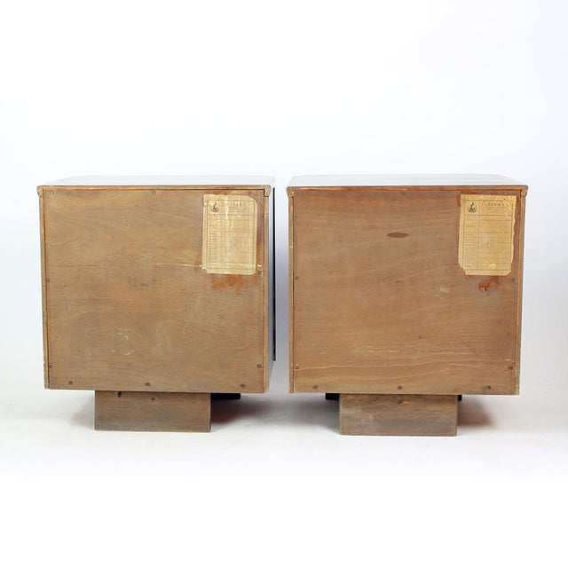 Vintage Bedside Tables in Faux Grain Finish, 1950s, Set of 2 For Sale - Image 10 of 16