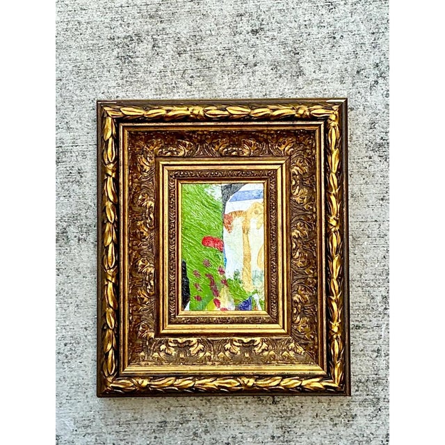 Vintage Framed Abstract Oil Painting For Sale - Image 9 of 12