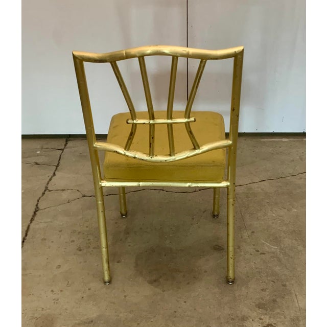 A Pair of Late 20th Century Faux Bamboo Gold Banquet Dining Chairs by Shelby Williams For Sale - Image 10 of 17