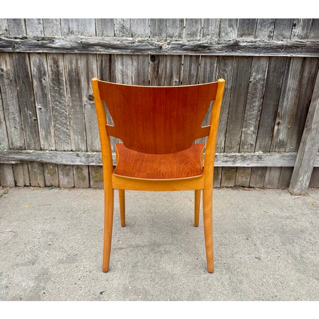 C. M. Madsens Vintage Madsens Teak and Beech Side Chair For Sale - Image 4 of 7