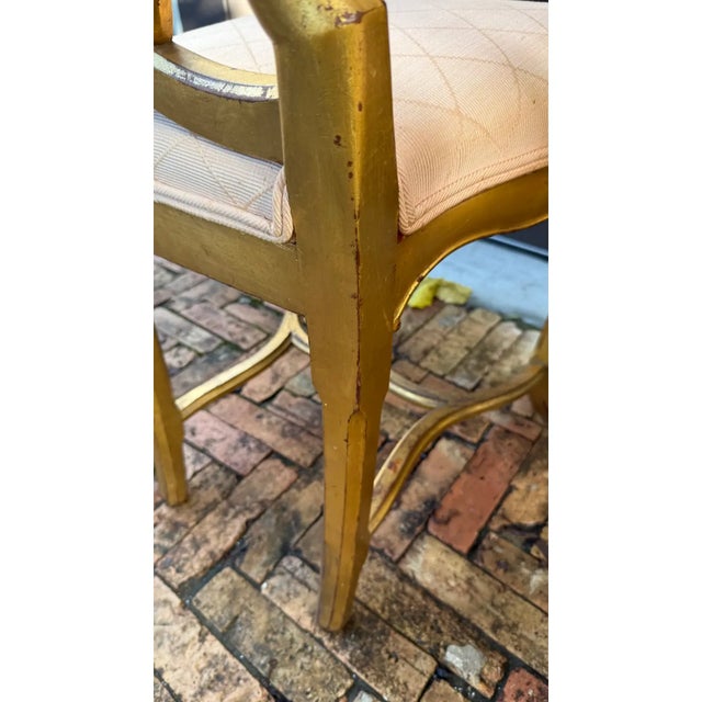 Late 20th Century Pair of Gilded Hollywood Regency Side Chairs in the Style of Rose Tarlow For Sale - Image 14 of 18