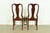 Henkel Harris Queen Anne Solid Mahogany Side Chairs or Dining Chairs, Pair For Sale - Image 11 of 15