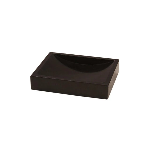 Modern Black Marble Soap Dish For Sale - Image 3 of 3