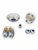 Vintage Dutch Blue and White Delft-Style Ceramic Pottery Set of 7 For Sale In Las Vegas - Image 6 of 11