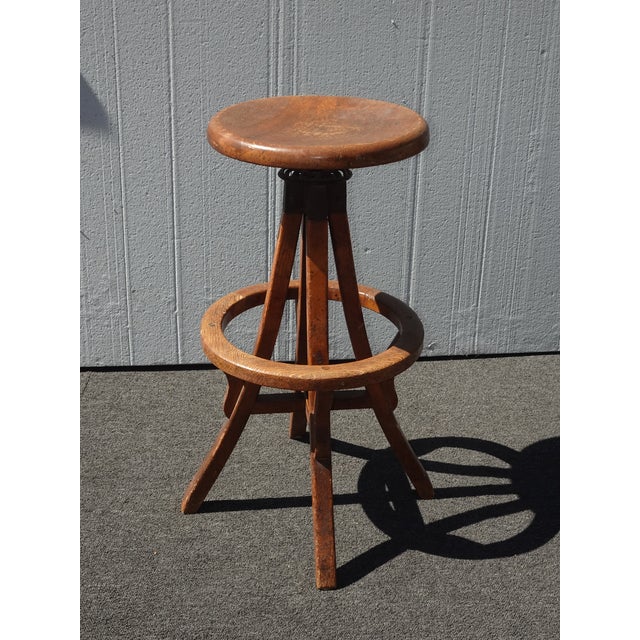 Unique Stool in Good Vintage Condition. This is an old stool which has age related wear, which is usual for its age....