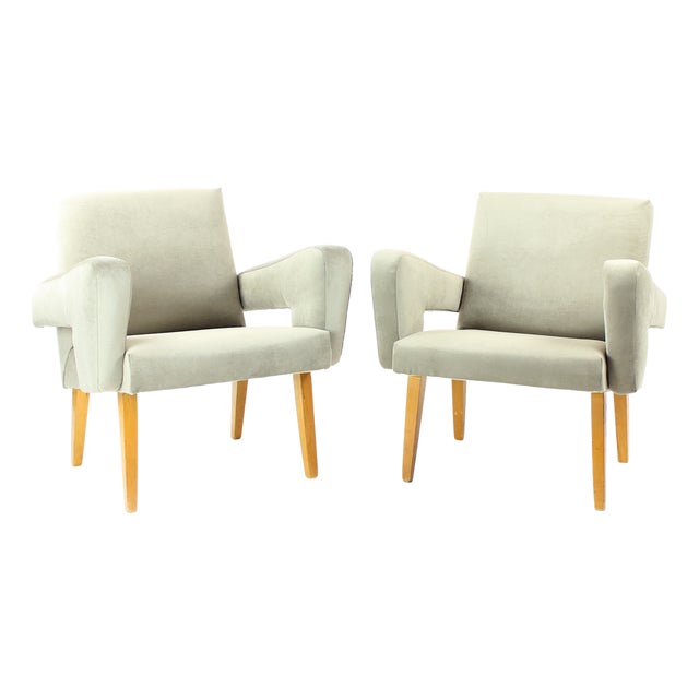 Mid-Century Armchairs with Stool from Tatra, Czechoslovakia, 1960s, Set of 3 For Sale