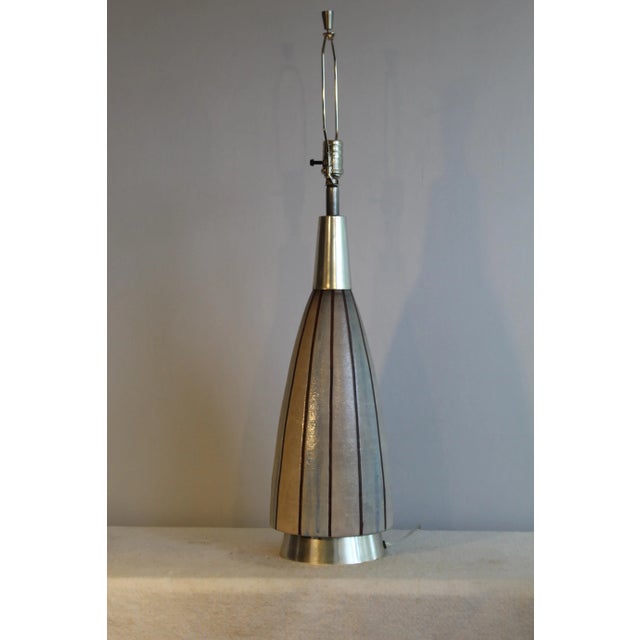 Mid-Century Modern Aldo Londi Style Italian Ceramic Light Blue . For Sale - Image 3 of 8