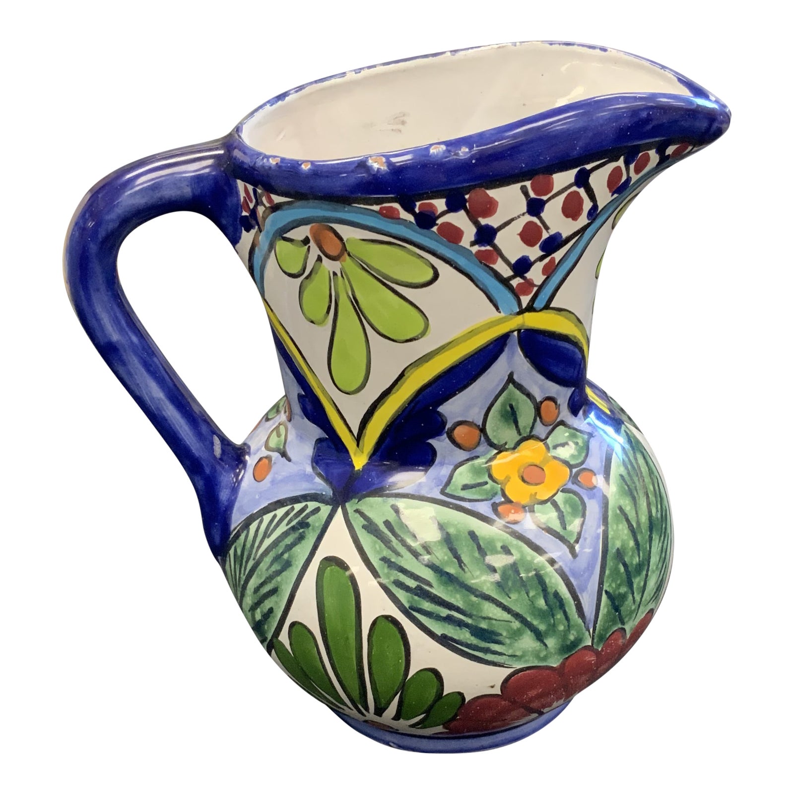Vintage Authentic Mexican Handcrafted Pottery Pitcher Chairish