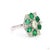 1.45 Carat Round Brilliant Cut Diamond Emerald Gold Ring, Size 6.5 For Sale - Image 9 of 9