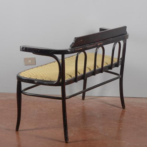 Antique Viennese Style Bench with Armrests For Sale - Image 4 of 9