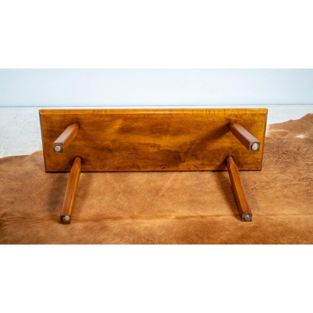 Restored 1950s American Studio Craft / Mid-Century Maple Bench For Sale - Image 17 of 17