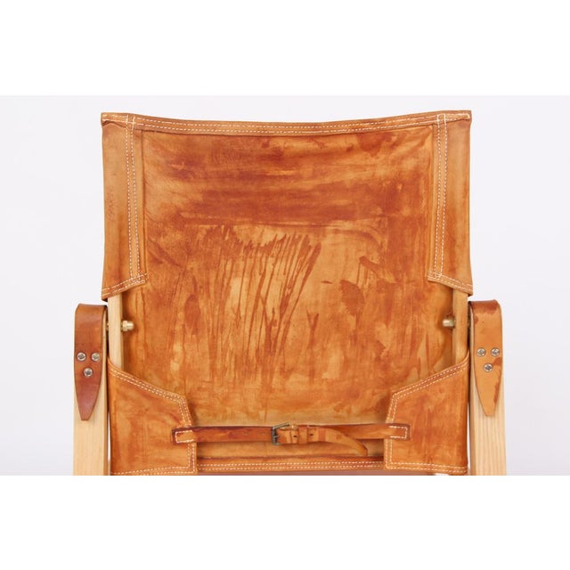 Safari Chair with Natural Leather by Kaare Klint for Rud. Rasmussen For Sale - Image 12 of 15