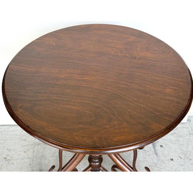 Thonet Bentwood Side Table with Scrolled Base, Austria, C. 1900-1919 For Sale - Image 12 of 18
