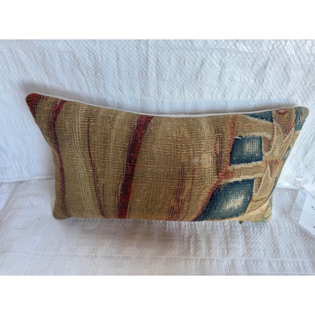 17th Century Flemish Handwoven Tapestry Pillow For Sale - Image 4 of 5