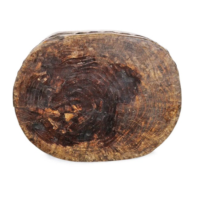 Antique Naga Indian Rustic Wood Stool For Sale In Los Angeles - Image 6 of 6