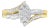 10K Yellow and White Gold 1/2 Cttw Diamond Marquise Shaped Cluster Split Shank Ring (H-I Color, SI2-I1 Clarity) - Size 6 For Sale