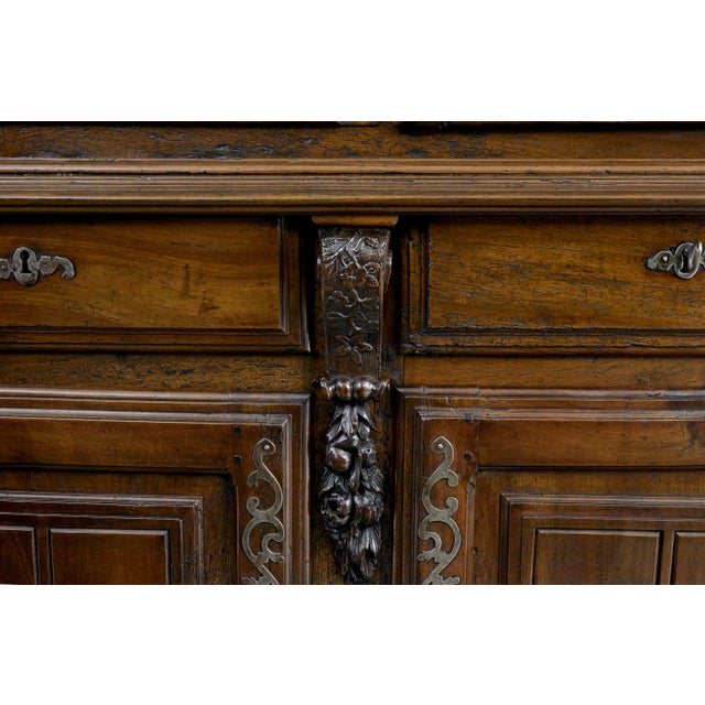 18th Century French Carved Walnut Cupboard, 1780 For Sale - Image 6 of 12