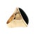 Modern Late 20th-Century 14 Karat Yellow Gold Black Onyx Bold Ring, Size 6.5 For Sale - Image 3 of 4