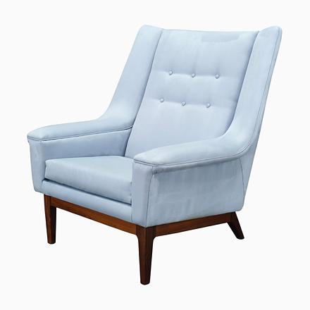 Danish Highback Lounge Chair from Slagelse Møbelvaerk, 1960s For Sale - Image 14 of 14