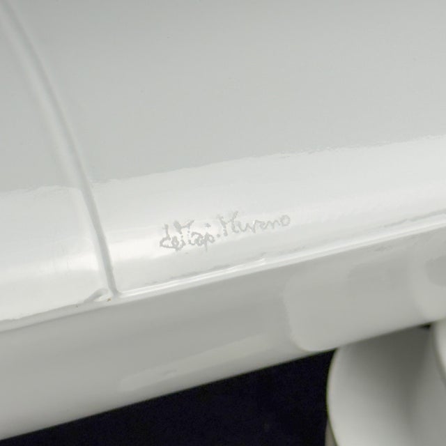 Metal Mid-Century Modern Ceiling Lamp in Stained Glass from De Majo, 1970s For Sale - Image 7 of 17